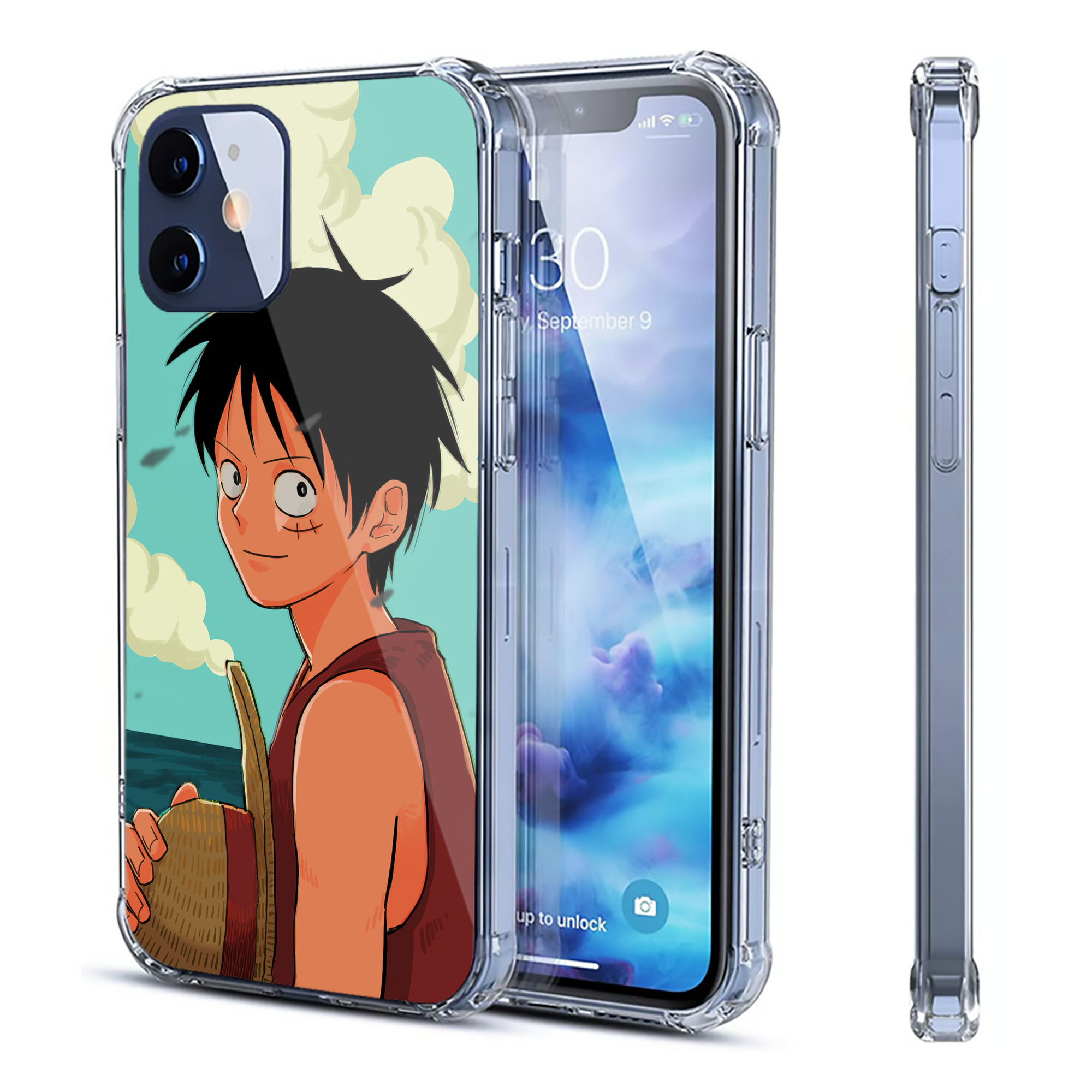 （画像用） ワンピース ONE PIECE 【iPhone 12シリーズ対応】透明スマホケース（クリアソフトケース）